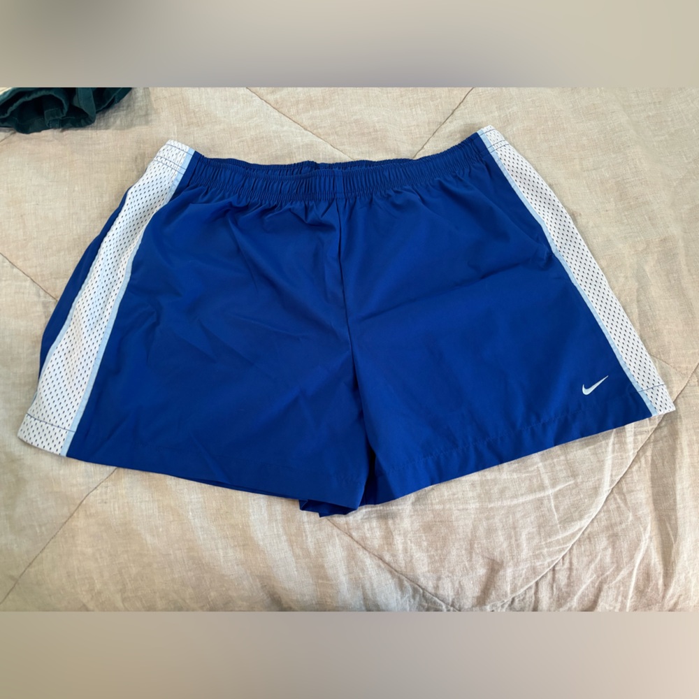 Nike Blue and White Athletic Shorts